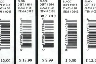 create qr code barcode label tags sticker