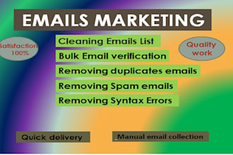 provide bulk email verification and cleaning service