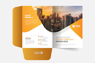 design 4 different presentation folder