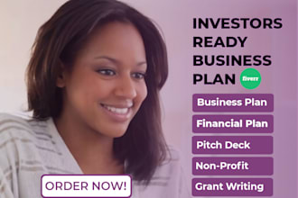 write an investor ready business plan, startups, proposal