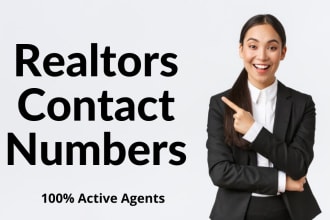 provide real estate agents, realtors, brokers contact numbers