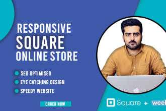 design responsive square online store and square up website