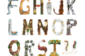 draw and paint alphabet and numbers illustrations for you