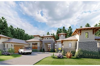 do exterior 3d rendering, modeling, and design
