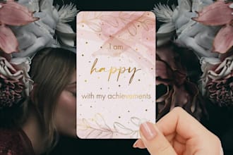 design printable motivational and affirmation cards for your etsy shop