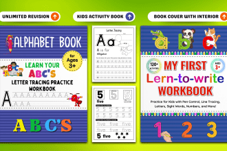 design interior pages and cover for your KDP coloring book