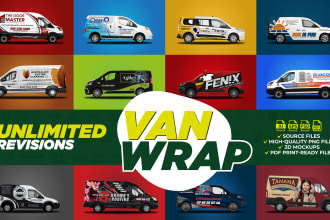 make branding vehicle wrap design for your car, van, truck