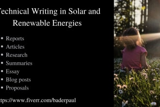 create content on solar and renewable energies and climate change