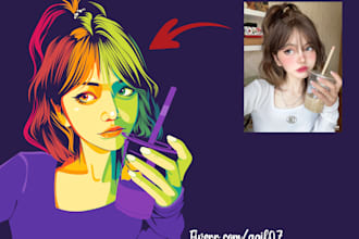 draw awesome vector pop art style from your photo