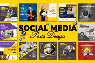 design social media ads posts for instagram facebook