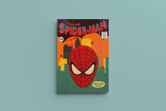 create a vintage comic book cover