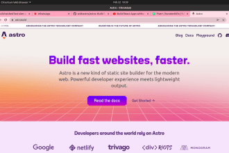 develop static sites with astro vue or react