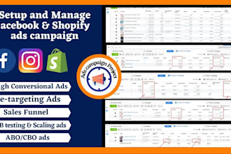 be facebook ads campaign manager, run shopify fb ads campaign or fb advertising