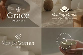 design a clean aesthetic health wellness and spa  logo