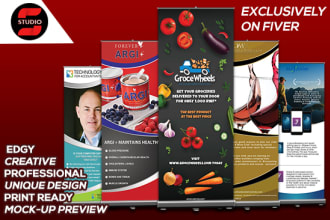 design fantastic and creative print ready rollup banner