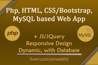 do php mysql html css bootstrap programming and web application