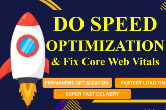 do speed optimization to fix core web vitals