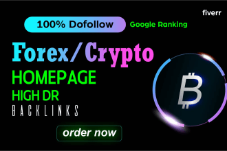 build high tf cf forex nft DR crypto dofollow homepage backlinks