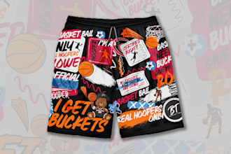 create a custom graffiti trouser and shorts for you