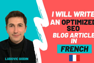 write an optimized SEO blog article in french