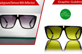background removal with reflection, color change of any product