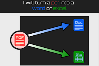 turn pdf or handwrite text to excel or word