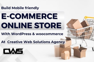 build wordpress ecommerce website, online store using woocommerce