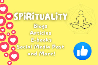 write articles about spirituality or religion