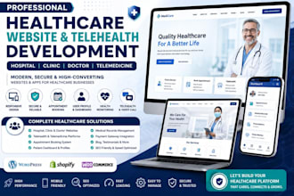 develop health care medical website, hospital, doctor telehealth website