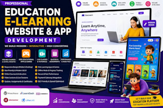 design education, school online course website, create kids elearning website