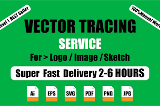 do vectortracing, vectorize, recreate, redraw, resize, convert to vector logo