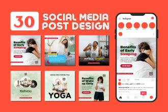 create 30 social media design for facebook and instagram posts