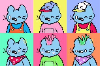 create custom pixel art bitcoin ordinals or nft collection