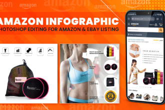 design amazon infographic, photoshop editing