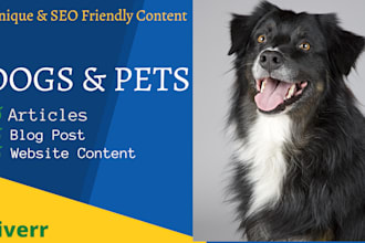 write dog articles and pet SEO blog content