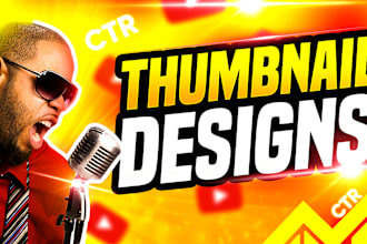 design amazing eye catchy youtube thumbnail in 24 hours