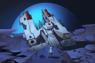 draw you anime manga background for game, visual novel