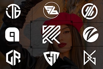 design monogram initial letter streetwear urban clothing brand unique logo