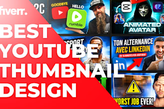 design an eye catchy youtube video thumbnail design