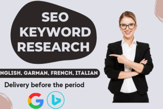 do excellent SEO keyword research in greek, arabic, vietnam