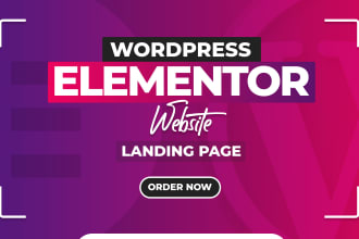 build attractive responsive landing page, website elementor