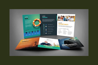 design professional trifold, bifold brochure