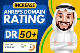 increase ahrefs domain rating dr 50 manual dofollow backlinks