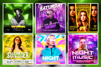 design logo, dj, animation, party, and event funeral flyers in 3hours