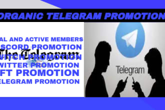 promote crypto telegram, twitch, twitter, discord, nft and community manager