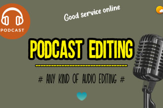 do podcast audio video editing, denoising, adjusting volumes