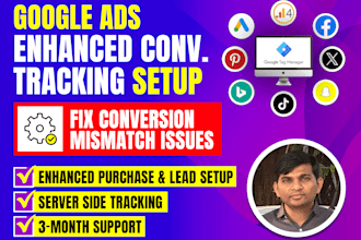 setup google ads conversion, enhanced conversion tracking, server side tracking