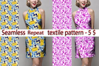 create professional fabric repeat patterns for textile print design