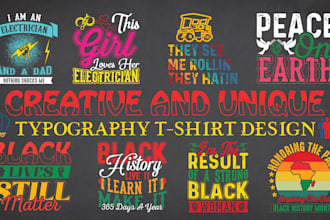 do creative typography t shirt design