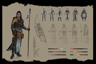 design concept art of a character, environment or object